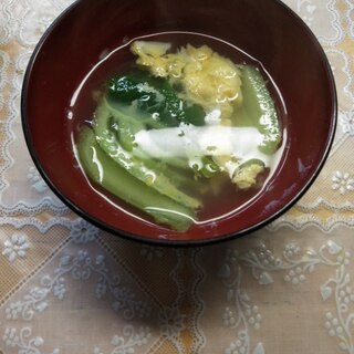 チンゲン菜のかきたまスープ